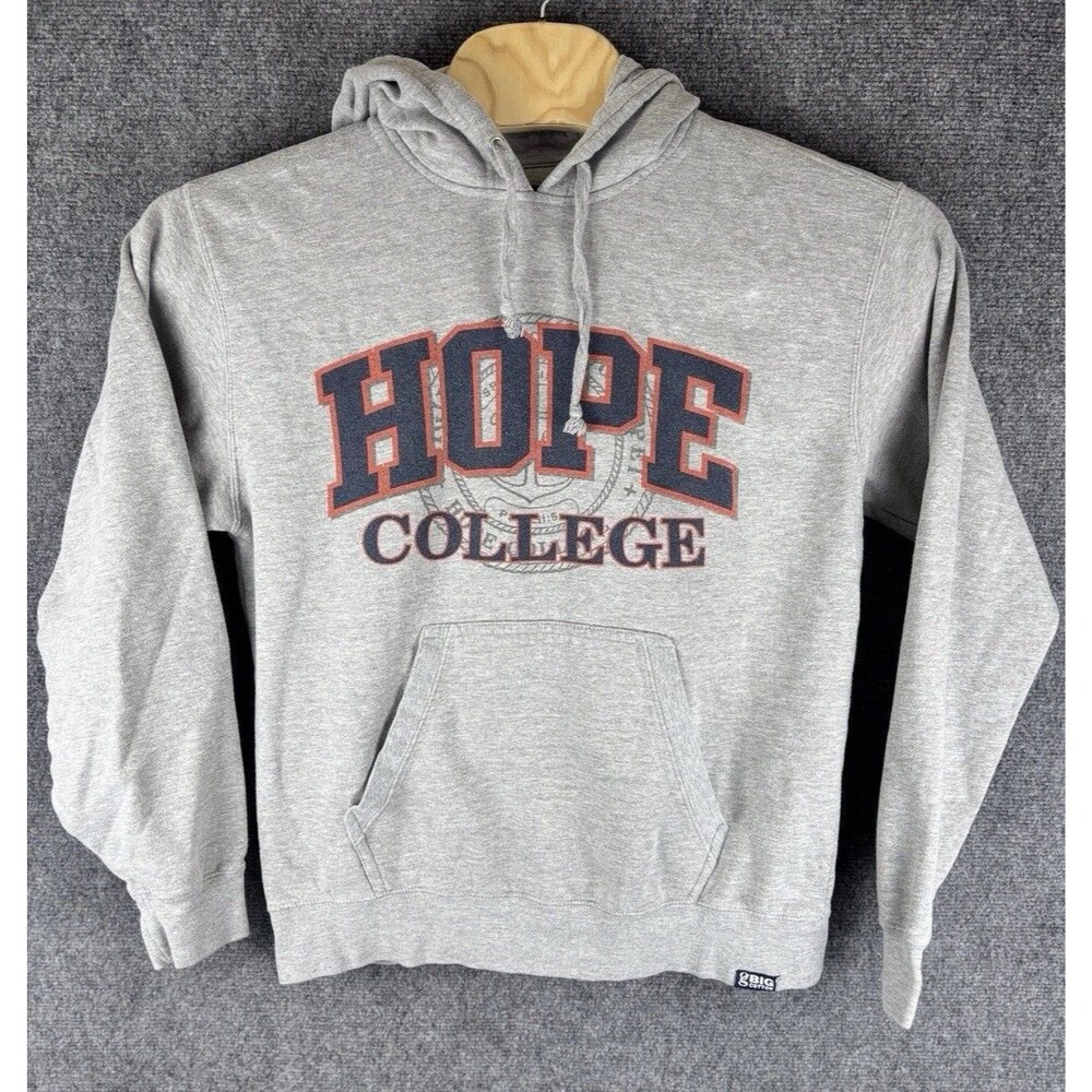 Hope College Hoodie Mens M Gray Gear for Sports Big Cotton Sweatshirt Holland MI